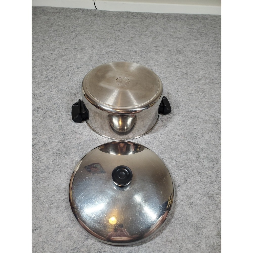 Revere Ware 4 1/2 Qt Stock Pot Stainless Tri-Ply Bottom 99d Pan 4.5 Qt